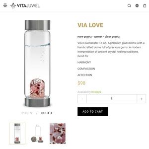 Gem Water Bottle VITA JUWEL - BRAND NEW UNOPENED